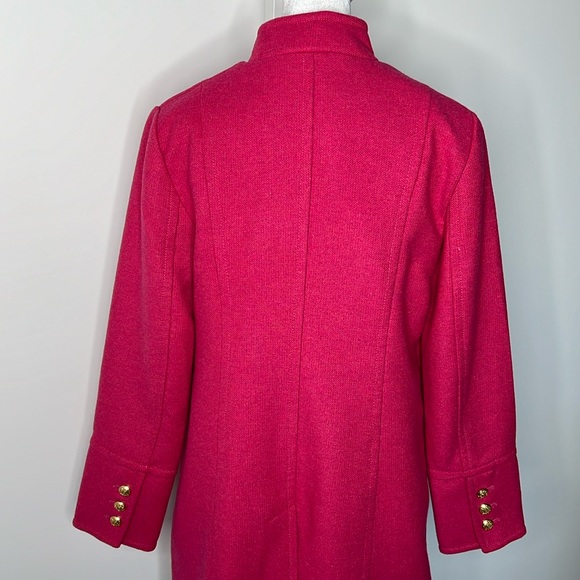 Talbots Military Coat Fuchsia Pink Size 2 NWT - Picture 8 of 14